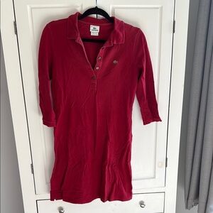 Lacoste Women's Long Sleeve Dress - Red